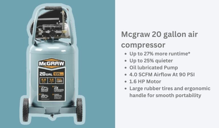 Mcgraw 20 gallon air compressor review