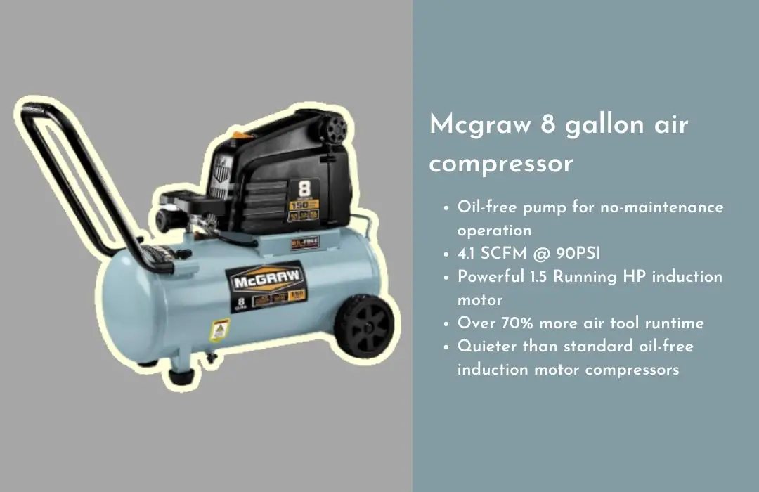 Mcgraw 8 gallon air compressor Review